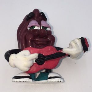 Vintage California Raisin Applause Miniature Vinyl Figure Guitar 1988